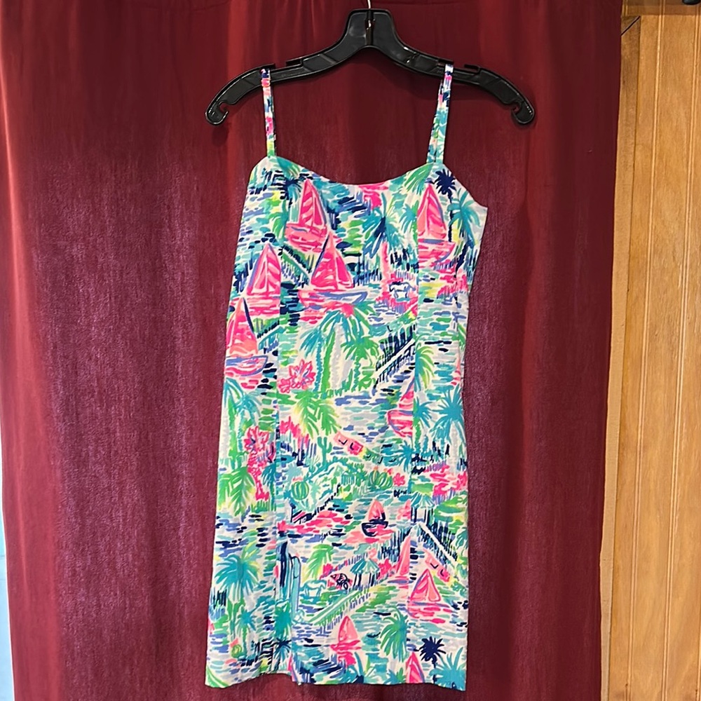Colorful Tropical Print Dress